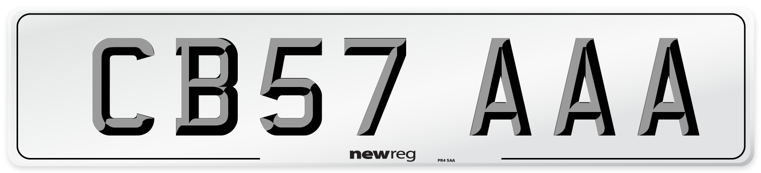 CB57 AAA Number Plate from New Reg